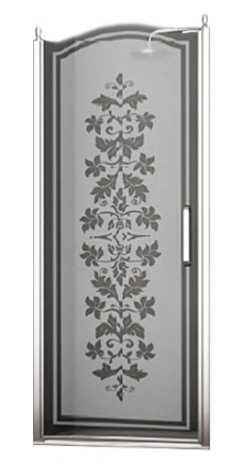 Душевая дверь в нишу Sturm Schick 80 см decor chrome (R)