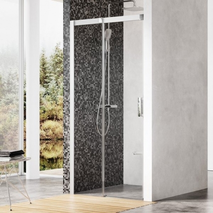 Душевая дверь в нишу Ravak MSD2-110 L Transparent, профиль сатин