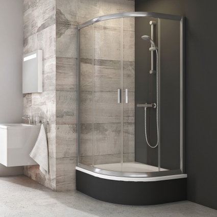 Душевой уголок Ravak BLCP4-80 Sabina Transparent, профиль хром