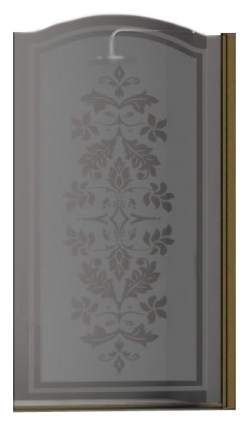 Шторка на ванну Sturm Juwel 90 см decor bronze (R)