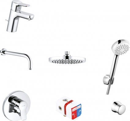 Душевой комплект Kludi Pure&Easy 376300565 С ВНУТРЕННЕЙ ЧАСТЬЮ