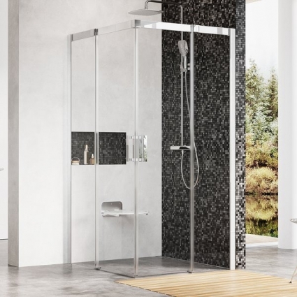 Душевой уголок Ravak MSRV4 100х100 Transparent, профиль хром