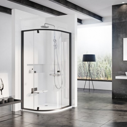 Душевой уголок Ravak PSKK3-80 Transparent, профиль черный