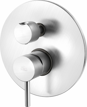 Смеситель Paffoni Light LIG018ST с внутренней частью для ванны с душем, сталь