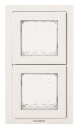 Рамка монтажная ITA 2-постовая ABB Zenit IP55 белый 2CLA327200N1101