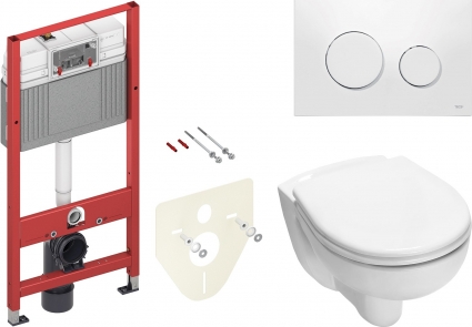 Комплект Tece Loop V04 К440920.WC1 кнопка белая