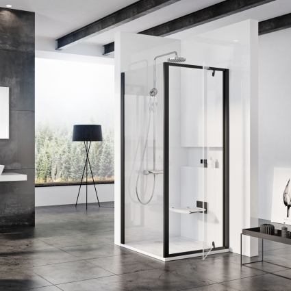 Душевой уголок Ravak PDOP1 80х80, Transparent, профиль черный