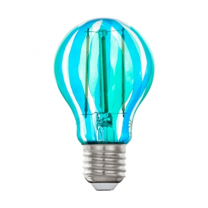 Лампа светодиодная Eglo E27 6,5W 5000K синяя 12569