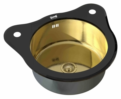 Мойка кухонная Zorg Inox Glass GL-510-BLACK-BRONZE черное стекло