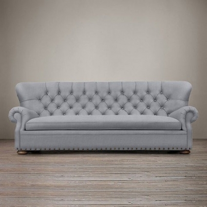 Диван RESTORATION HARDWARE Черчиль с обивкой из льна