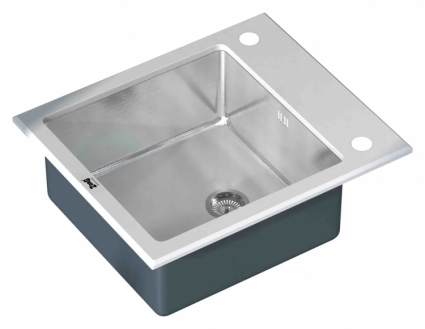 Мойка кухонная Zorg Inox Glass GL-6051-WHITE белое стекло