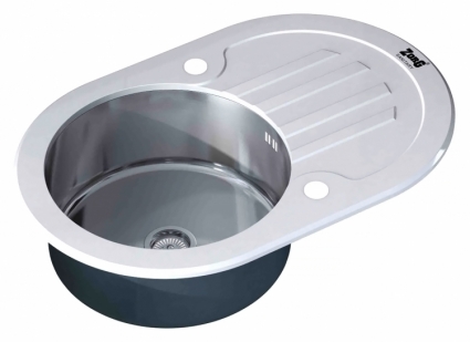Мойка кухонная Zorg Inox Glass GL-7851-OV-WHITE белое стекло
