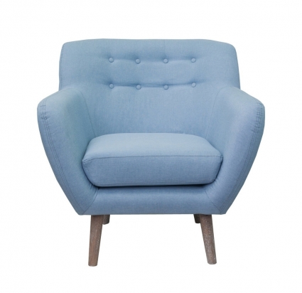 Низкое кресло Mak-interior FULLER BLUE голубого цвета