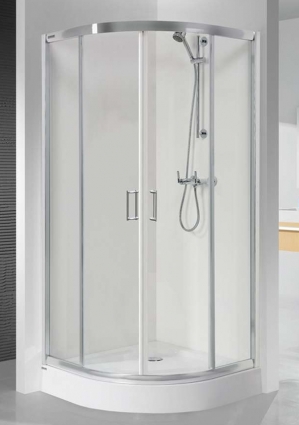 Душевой уголок Sanplast KP4/TX4 800x800x1850 стекло чистое W0, профиль серебряный блестящий