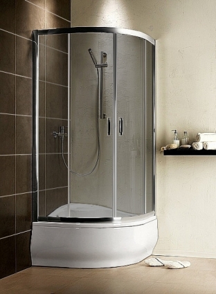 Душевой уголок Sanplast kpl-KP4/Kabro 800x800x2020 стекло графит GY, профиль серебряный блестящий