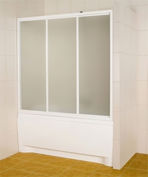 Шторка на ванну Sanplast DTr-W 1500x1400 стекло сатин