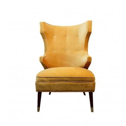 Кресло ROOMERS FURNITURE Падрино желтого цвета