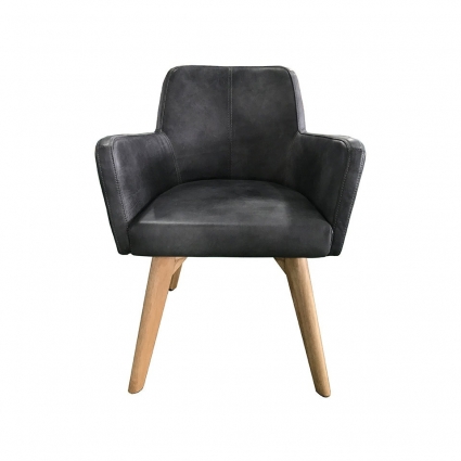 Полукресло ROOMERS FURNITURE с обивкой из натуральной кожи