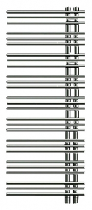 Полотенцесушитель электрический Zehnder Yucca asymmetric YAECL-130-050/RD Chrome левый