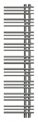 Полотенцесушитель электрический Zehnder Yucca asymmetric YAECL-130-040/DD Chrome левый