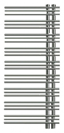 Полотенцесушитель электрический Zehnder Yucca asymmetric YAECL-130-060/DD Chrome левый