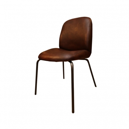 Стул ROOMERS FURNITURE Shell с обивкой из натуральной кожи