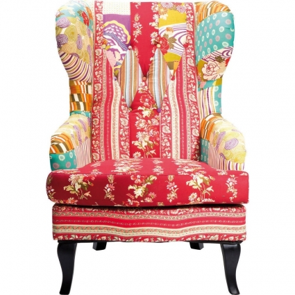 Кресло KARE DESIGN Patchwork красного цвета