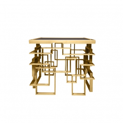 Стол ROOMERS FURNITURE приставной со стеклянной столешницей