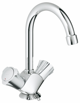 Смеситель для раковины GROHE Costa L с цепочкой и высоким С-изливом