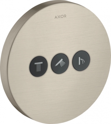 Переключатель потоков Axor ShowerSelect 36727820 на три потребителя, шлифованный никель