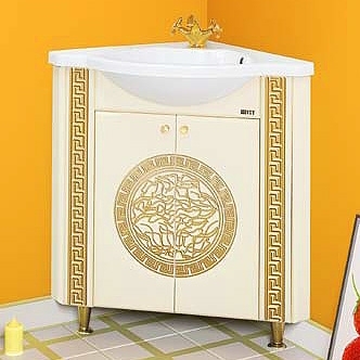 Тумба для комплекта Misty Olimpia Lux 60 угловая, бежевая патина