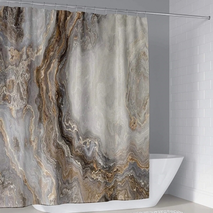 Штора для ванной Carnation Home Fashions Marble 180x200 brown