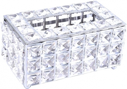 Бокс для салфеток Kassatex Crystal CRL-TH-SLV серебро