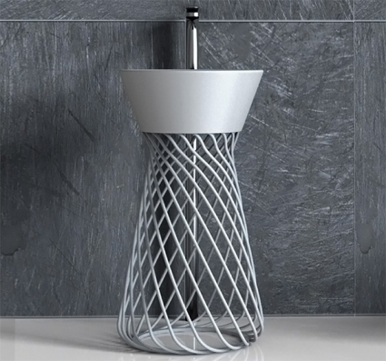 Раковина ArtCeram Wire 43 с пьедесталом, белая