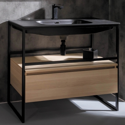 Тумба с раковиной Armadi Art Loft 120 light wood, напольная