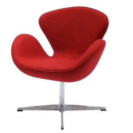 Кресло bradexhome Swan красного цвета