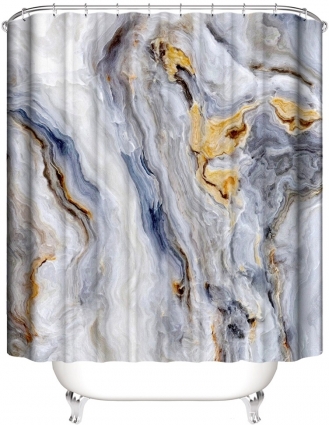 Штора для ванной Carnation Home Fashions Marble 180x200 grey