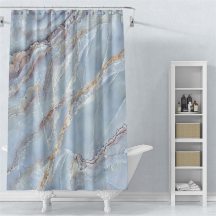 Штора для ванной Carnation Home Fashions Marble 180x200 blue