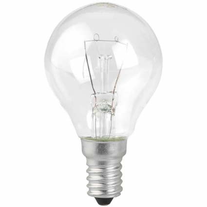 Лампа накаливания ЭРА E14 40W 2700K прозрачная P45-40W-E14/ДШ 230-40 Е 14 (гофра)
