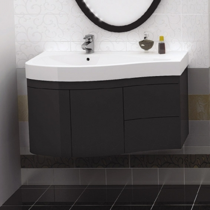 Тумба для комплекта Aquanet Сопрано 2-95 черная L