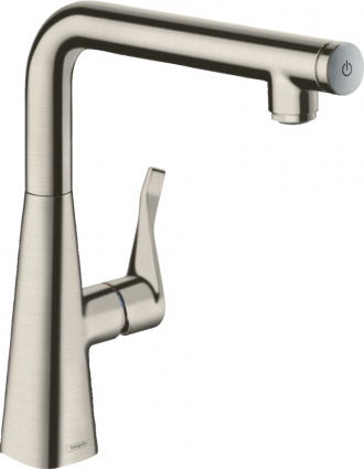 Смеситель Hansgrohe Metris Select M71 14847800 для кухонной мойки, сталь