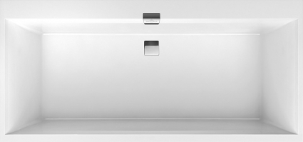 Акриловая ванна Villeroy & Boch Squaro Edge 12 UBQ190SQE2DV-RW 190x90, с ножками, слив-перелив, stone white