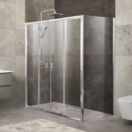 Душевой уголок BelBagno UNIQUE-AH-21-150/180-90-C-Cr