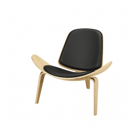 Стул ROOMERS FURNITURE Шелл с обивкой из натуральной кожи