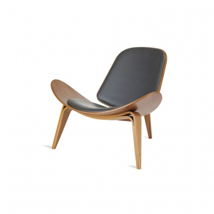 Стул ROOMERS FURNITURE Шелл с обивкой из натуральной кожи
