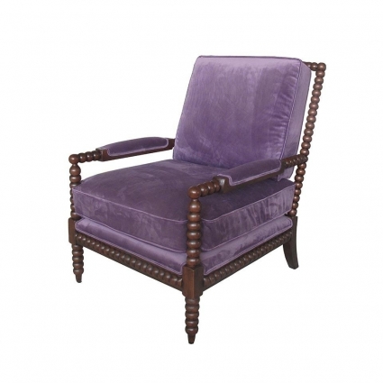 Кресло ROOMERS FURNITURE Сезар сиреневого цвета