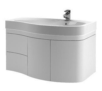 Тумба для комплекта Aquanet Сопрано 2-95 белая R