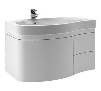 Тумба для комплекта Aquanet Сопрано 1-95 белая с ящиком L
