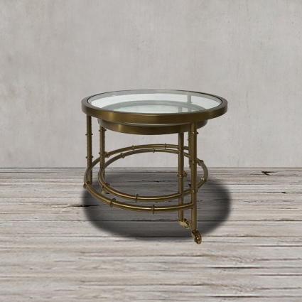 Стол ROOMERS FURNITURE приставной цвета матового золота
