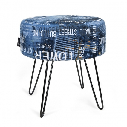 Пуф ARBEN DECOR MAGIC Метеор Central Denim на металлических ножках